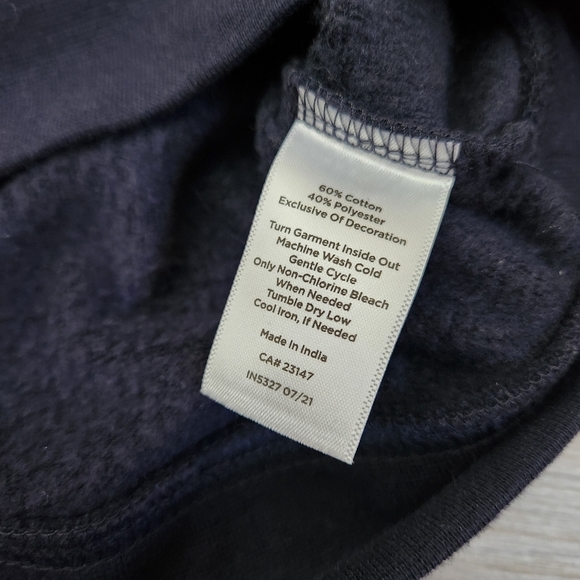 Talbots Blue Sweater Top S Engraved Snowflakes Sweater Top Moc Neck - Picture 6 of 9